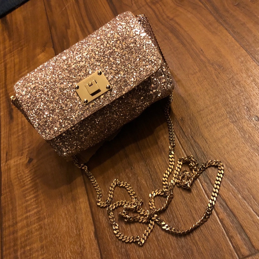 Rose gold Jimmy Choo Glitter Crossbody